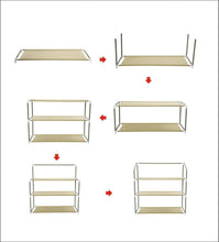 Load image into Gallery viewer, Latest homebi multi bin storage shelf 11 drawers storage chest linen organizer closet cabinet with zipper covered foldable fabric bins and sturdy metal shelf frame in turquoise 31w x12 dx32h