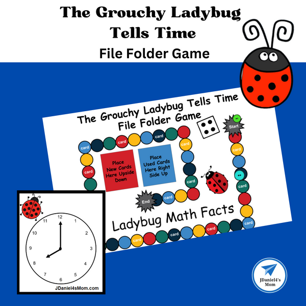 The Grouchy Ladybug Tells Time File Folder Game