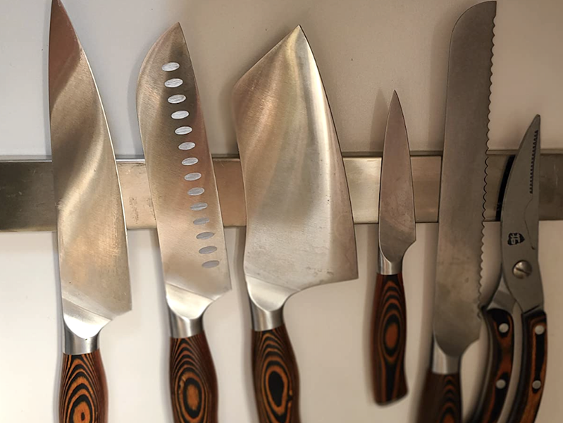 Magnetic Knife Holder Only $12.47 on Amazon | Frees Up Counter & Drawer Space