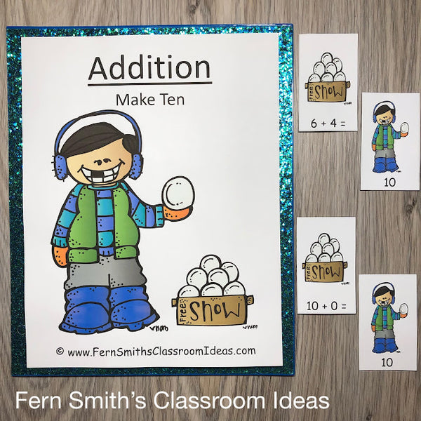 Freebie Friday ~ Addition Make Ten Math Center Games Freebies