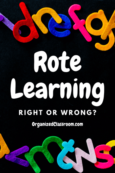 Rote Learning: Right or Wrong?