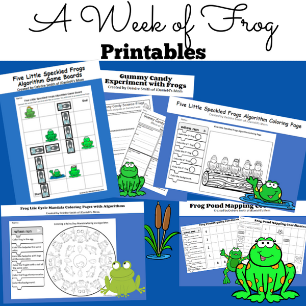 A Week of Frog Printables