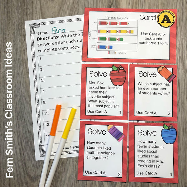 Use Picture Graphs Task Cards To Use In Your Classroom Today!