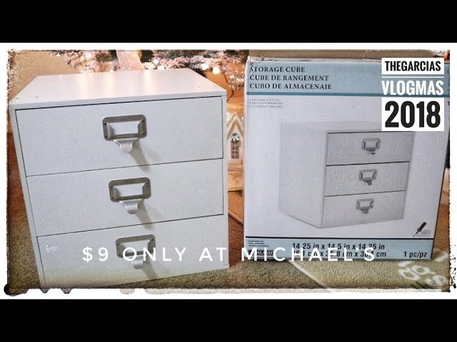 Hello everyone! Welcome to our VLOGMAS DAY 9! We got a steal deal from Michaels! This Organizer Cube 3 Drawer by Ashland was $50.00 regular price and ...