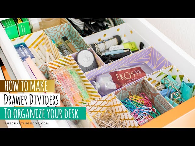 Using nothing but cardstock (plain or patterned) and glue, you can create some pretty DIY drawer dividers in a matter of minutes that will tame your drawer-mess ...