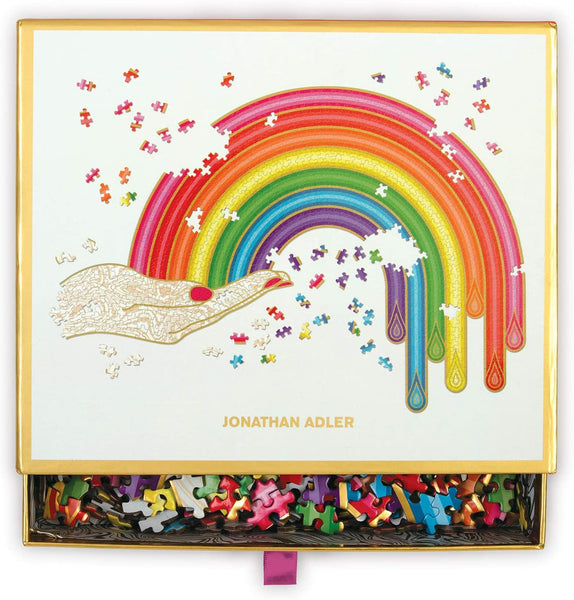 Jonathan Adler Rainbow Hand 750 Piece Shaped Foil Jigsaw Puzzle