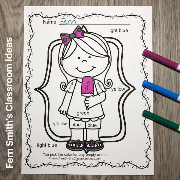 Need Some Really Cute Spring Time Color By Code Kindergarten Worksheets?