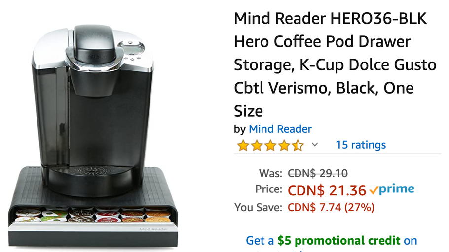 Amazon Canada Deals: Save 27% on Hero Coffee Pod Drawer Storage +