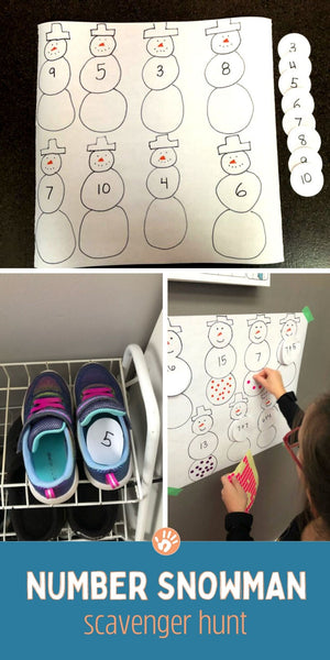 Counting Snowman Scavenger Hunt – Get Moving with Math!