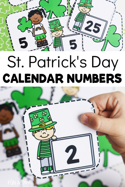 St. Patrick’s Day Calendar Numbers Free Printable