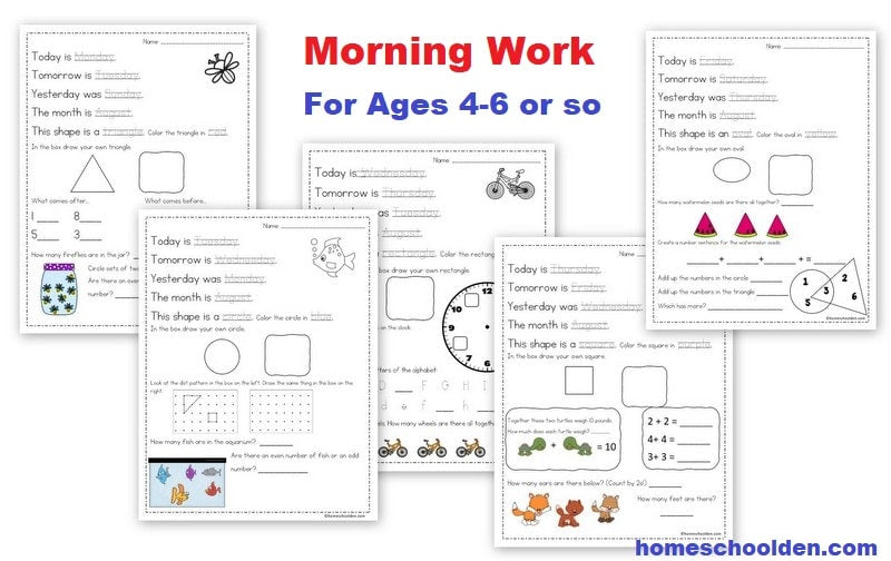 August Morning Work (Ages 4-6)
