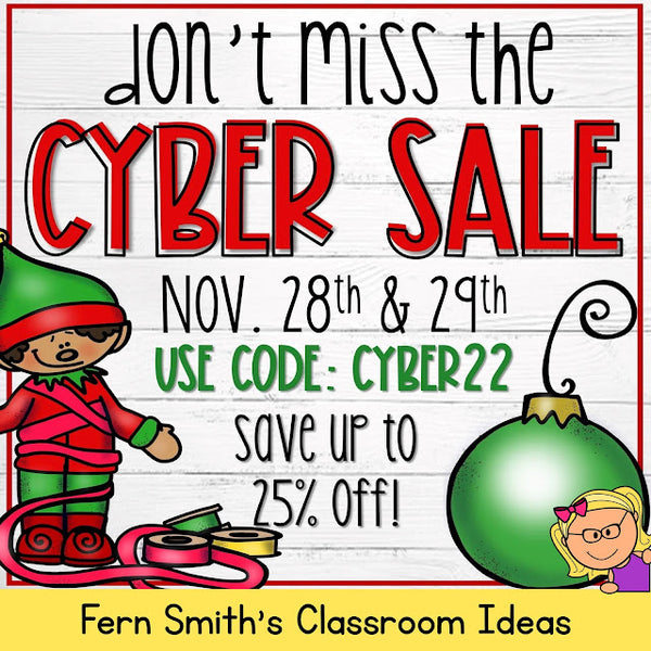 DON’T MISS MY B*I*G TpT CYBER SALE TODAY AND TOMORROW!