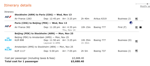 As good as it gets: A review of Air France La Premire (777-300ER) from Paris to Beijing