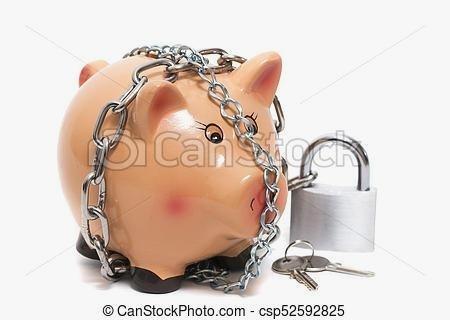 Sweet Piggy Bank With Lock