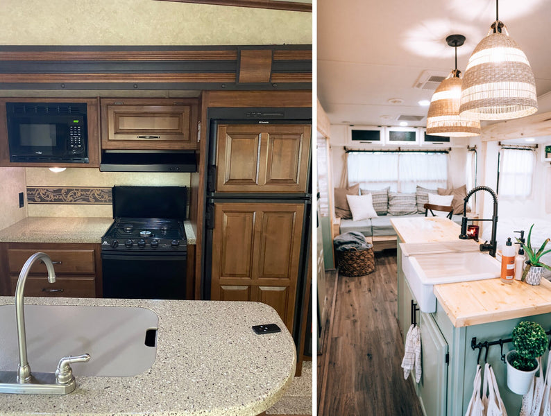See The Before & After Of This Fifth Wheel Camper Renovation