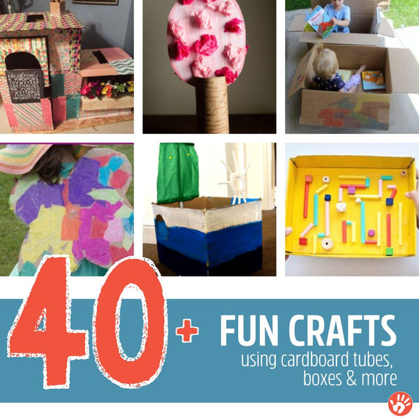 40+ Cardboard Crafts for Kids! Fun with Boxes, Tubes & More!