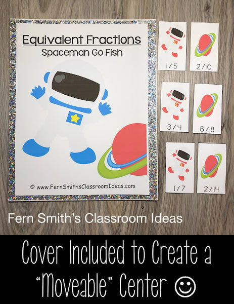 Freebie Friday - Three Different Equivalent Fractions Go Fish and Math Center Games for Your Classroom!