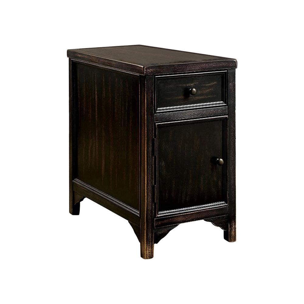 Meadow Transitional Style Side Table, Black – Declutter And Organize