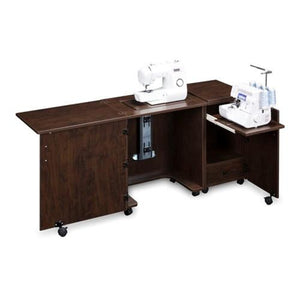 Compact Sewing Machine & Serger Cabinet in Pear Wood