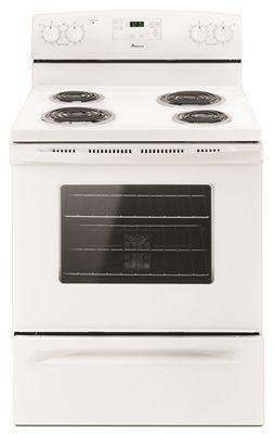 Amana 30-Inch 4.8 Cu. Ft. Single Oven Free-Standing Electric Range' White