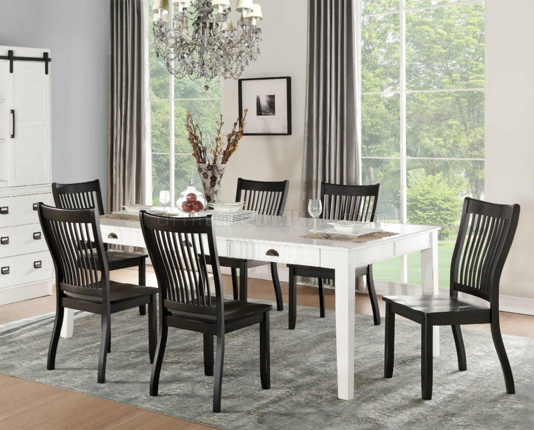 Acme Furniture 71850 Renske 5 Piece White Finish Dining Table Set