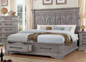 Acme 27097EK Artesia Natural Wood Finish Eastern King Bed