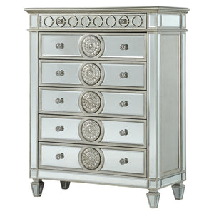 Acme 26156 Varian Blue Mirrored Finish Chest