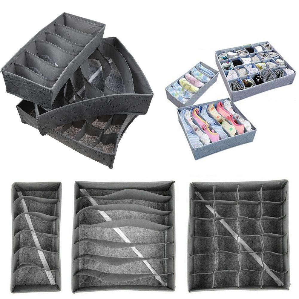 3pcs Storage Drawer Divider Solution Box Organiser Tidy Socks Bra Underwear