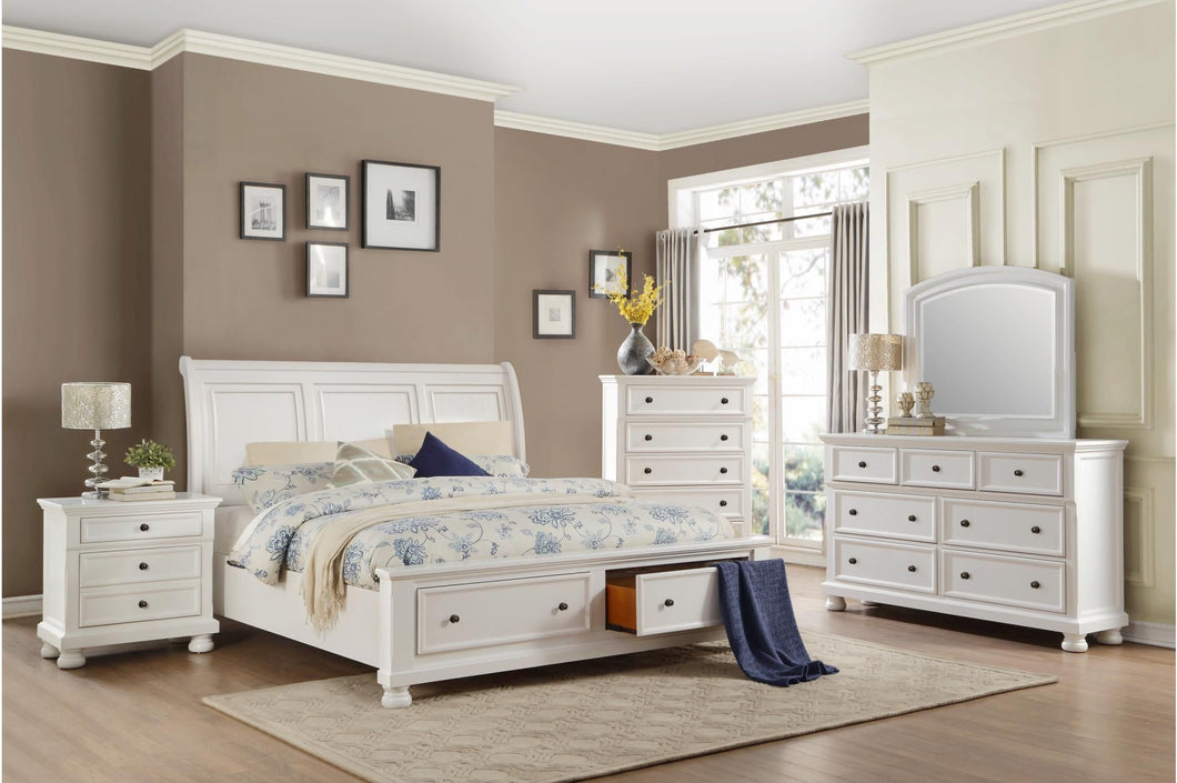 Laurelin White 4PC Queen Bedroom Set