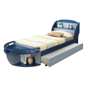 Acme 30620T Neptune II Navy And Gray Twin Storage Boat Bed With Trundle