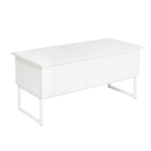 Modern Lift Top Coffee Table Hidden Compartment and Storage Drawer white