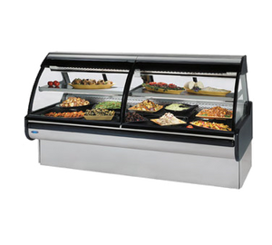 Federal Industries Curved Glass Refrigerated Maxi Deli Case, 96"W x 42"D x 54”H, Stainless Steel Interior & Exterior