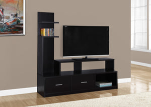 60"L CAPPUCCINO WITH A DISPLAY TOWER TV STAND