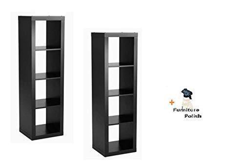 Get officesaleman better homes and gardens 4 cube organizer storage bookcase bookshelf solid black 4 cube 2 pack freebie