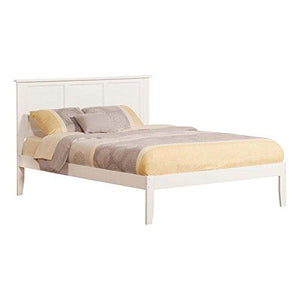 Atlantic Furniture AR8651002 Madison Platform Bed with Open Foot Board, King, White