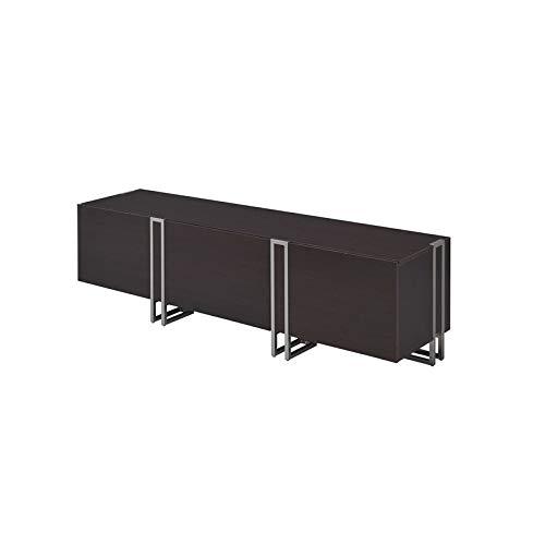 Acme Furniture Cattoes TV Stand in Nickel and Walnut