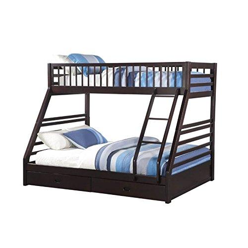 Acme Jason XL Twin/Queen Bunk Bed with Drawers, Espresso