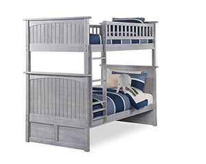 Atlantic Furniture AB59108 Nantucket Bunk Bed, Twin/Twin, Driftwood