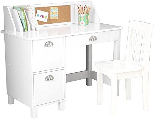 KidKraft Kids Study Desk with Chair-White