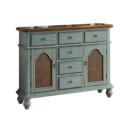 ACME Furniture  Telissa Console Table, Antique Blue and Oak