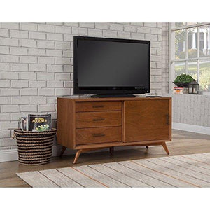 Benzara Stand BM172825 Notable Mahogany Wood Small Tv Console, Brown, One