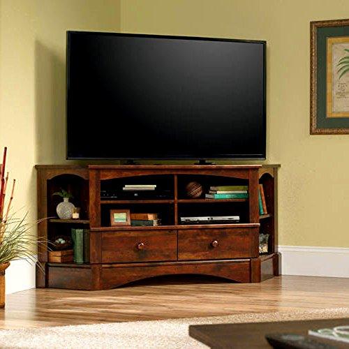 EFD Multi Media TV Stand with Storage Drawers and Adjustable Shelves Curado Cherry Wooden Rectangular Rustic Up to 60 Inch Flat Screen Panel Living Room Media Center