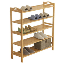 Load image into Gallery viewer, Try gx xd simple multi layer bamboo shoe rack dust proof multifunction shoe tower shoe cabinet space saving easy to assemble shoe organizer unit entryway shelf organize your closet cabinet or entryway r