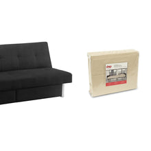 Load image into Gallery viewer, DHP Sola Convertible Sofa Futon, Grey Microfiber