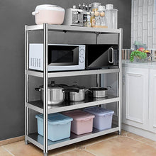 Load image into Gallery viewer, Explore kitchen shelf stainless steel microwave oven rack multi function kitchen cabinet and cabinet rack storage rack 6 sizes kitchen storage racks size 10040118cm