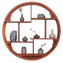 Load image into Gallery viewer, Selection floating shelf wooden circle floating shelf wall unit with shelving storage display locker wall mounted retro antique shelf home decor