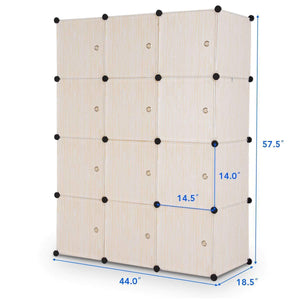 Related tangkula closet portable diy plastic stackable customizable bedroom dom dresser clothes closet wardrobe armoire organizing shelf cube storage with doors organizer closet 6 cubes 2 hanging sections