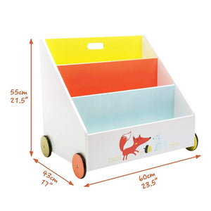 Amazon best labebe kid bookshelf wood small book storage for 1 5 year old 3 shelf bookcase for bedroom book display case white for girl boy 3 tier mobile bookrack with wheels low square book cabinet fox