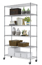 Load image into Gallery viewer, Featured home it 6 shelf commercial adjustable steel shelving systems on wheels wire shelves shelving unit or garage shelving storage racks