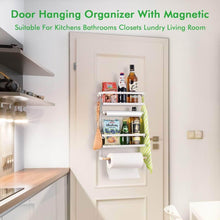 Load image into Gallery viewer, Amazon refrigerator organizer rack magnetic kitchen magnetic holder with hook strong power magnet for paper towel holder rustproof spice jars rack refrigerator shelf storage hanger oganizer tool 19 x13x5 3in